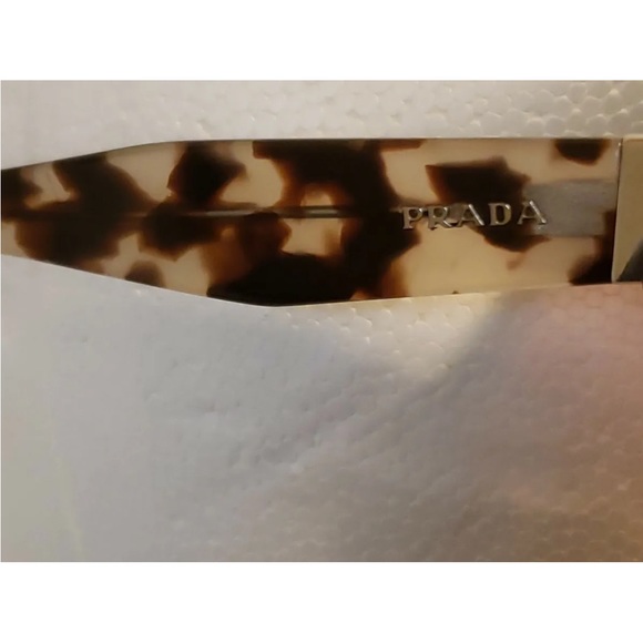 Prada Single Frame Oversized Tortoise Temples Sunglasses - Picture 6 of 12